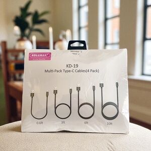 🚨NEW🚨iPhone Type-C Charging Cables (4 Pack)Variety of sizes.Fast Charge & Data
